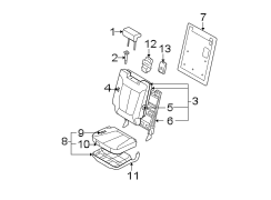 Diagram SEATS & TRACKS. THIRD ROW SEATS. for your Hyundai