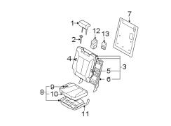 Diagram SEATS & TRACKS. THIRD ROW SEATS. for your Hyundai