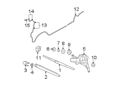 Diagram LIFT GATE. WIPER & WASHER COMPONENTS. for your 2003 Hyundai Tiburon