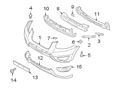 Diagram FRONT BUMPER. BUMPER & COMPONENTS. for your 2017 Hyundai Tucson Eco