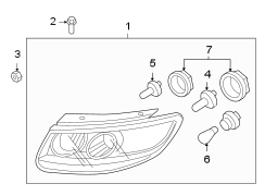 Diagram FRONT LAMPS. HEADLAMP COMPONENTS. for your 2015 Hyundai Sonata