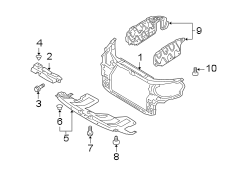 Diagram RADIATOR SUPPORT. SPLASH SHIELDS. for your 2015 Hyundai Tucson Limited