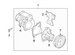 Diagram WATER PUMP. for your 2011 Hyundai VELOSTER