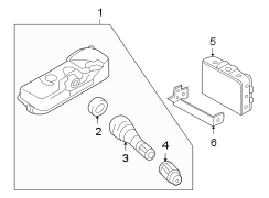 Diagram TIRE PRESSURE MONITOR COMPONENTS. for your Hyundai