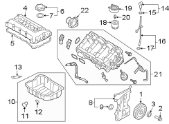 Diagram ENGINE PARTS. for your 2009 Hyundai Genesis Coupe