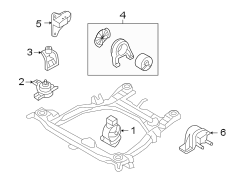 Diagram ENGINE & TRANS MOUNTING. for your 2014 Hyundai Tucson GLS