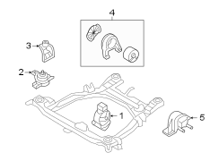 Diagram ENGINE & TRANS MOUNTING. for your 2015 Hyundai Santa Fe Sport