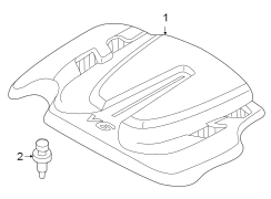 Diagram ENGINE APPEARANCE COVER. for your 2021 Hyundai Santa Fe