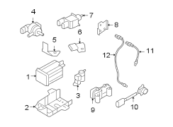 Diagram EMISSION SYSTEM. EMISSION COMPONENTS. for your Hyundai