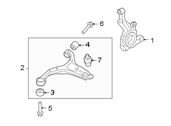 Diagram FRONT SUSPENSION. SUSPENSION COMPONENTS. for your 2019 Hyundai Elantra Limited Sedan