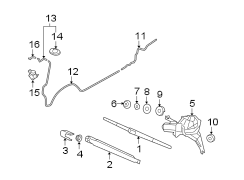 Diagram LIFT GATE. WIPER & WASHER COMPONENTS. for your 2003 Hyundai Tiburon