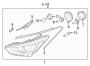 Diagram FRONT LAMPS. HEADLAMP COMPONENTS. for your 2016 Hyundai Santa Fe Limited 3.3L Lambda II  AWD