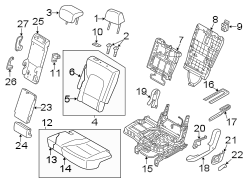 Seat Cushion Foam (Left)