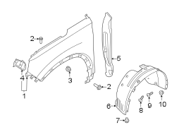 Diagram Fender & components. for your Hyundai