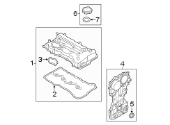 Diagram VALVE & TIMING COVERS. for your 2019 Hyundai Santa Fe Limited