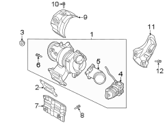 Diagram Turbocharger & components. for your Hyundai