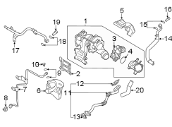 Diagram Turbocharger & components. for your Hyundai