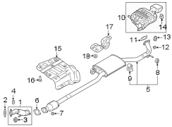 Pipe. Muffler. Exhaust. (Front). Exhaust Intermediate.