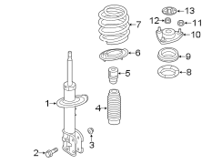 Diagram FRONT SUSPENSION. STRUTS & COMPONENTS. for your Hyundai