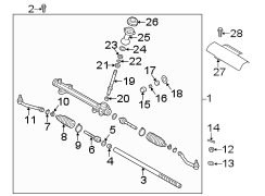 Diagram STEERING GEAR & LINKAGE. for your Hyundai