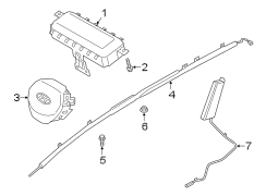 Diagram RESTRAINT SYSTEMS. AIR BAG COMPONENTS. for your Hyundai