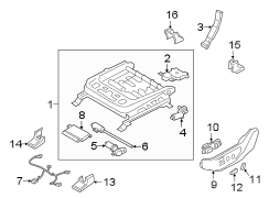 Diagram SEATS & TRACKS. TRACKS & COMPONENTS. for your Hyundai