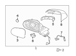 Diagram Front door. Outside mirrors. for your Hyundai