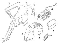 Diagram Quarter panel & components. for your 2012 Hyundai Sonata