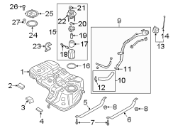 Filler. Hose. Fuel. Neck. Exc.Korea Built Vehicle.