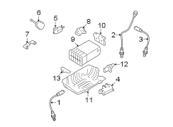 Diagram EMISSION SYSTEM. EMISSION COMPONENTS. for your Hyundai Accent