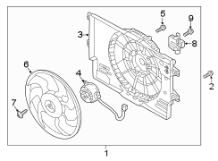 Diagram COOLING FAN. for your Hyundai