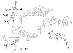 Diagram ENGINE / TRANSAXLE. ENGINE & TRANS MOUNTING. for your 2019 Hyundai Elantra GT N Line Hatchback 1.6L Gamma M/T