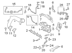 Diagram ENGINE / TRANSAXLE. TURBOCHARGER & COMPONENTS. for your Hyundai