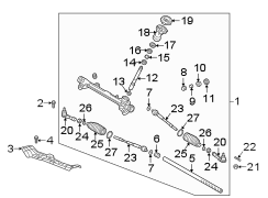 Diagram STEERING GEAR & LINKAGE. for your Hyundai