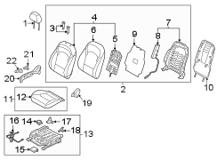 Seat Cushion Foam (Right, Front)