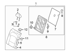 Seat Latch Cover (Left, Rear)