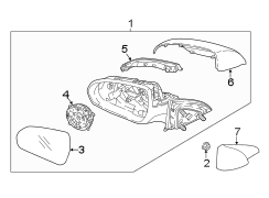 Door Mirror Cover (Left, Upper, Lower)