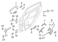 Image of Lock. Latch. Actuator. (Right, Rear). Incl.Latch. Includes. image for your Hyundai Elantra  