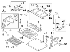 Image of Spare Tire Compartment Cover image for your 2009 Hyundai Elantra   