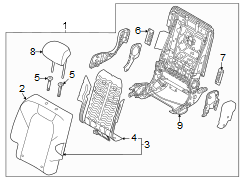 Image of Seat Back Frame (Right, Rear) image for your 2024 Genesis GV80   