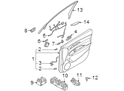 Image of Door Interior Trim Panel (Left, Front) image for your 2024 Genesis GV70   
