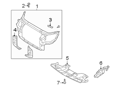 Diagram RADIATOR SUPPORT. for your 2015 Hyundai Tucson Limited