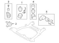 Diagram ENGINE & TRANS MOUNTING. for your 2020 Hyundai Veloster N