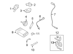 Diagram EMISSION SYSTEM. EMISSION COMPONENTS. for your Hyundai