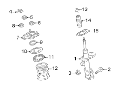 Diagram FRONT SUSPENSION. STRUTS & COMPONENTS. for your 2020 Hyundai Kona