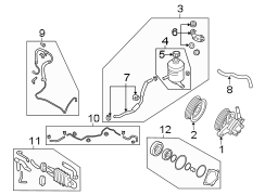 Diagram STEERING GEAR & LINKAGE. PUMP & HOSES. for your Hyundai