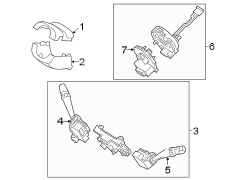 Diagram STEERING COLUMN. SHROUD. SWITCHES & LEVERS. for your Hyundai