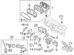 Diagram INSTRUMENT PANEL. CLUSTER & SWITCHES. for your Hyundai