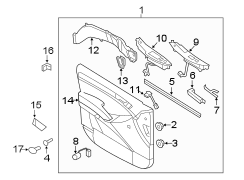 Diagram FRONT DOOR. INTERIOR TRIM. for your Hyundai Veracruz