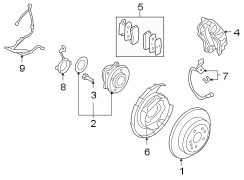 Diagram REAR SUSPENSION. BRAKE COMPONENTS. for your Hyundai